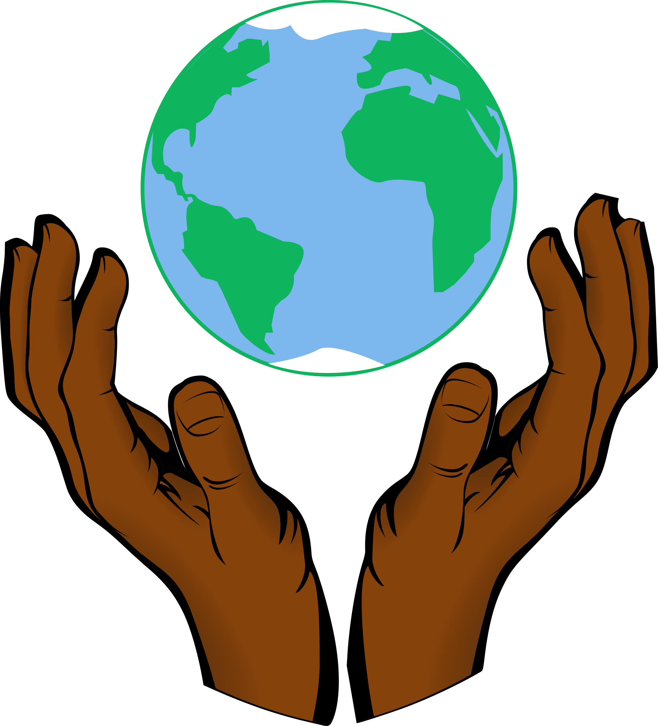 Collection Of Earth In Hands High - Clipart Earth In Hands (2175x2400), Png Download