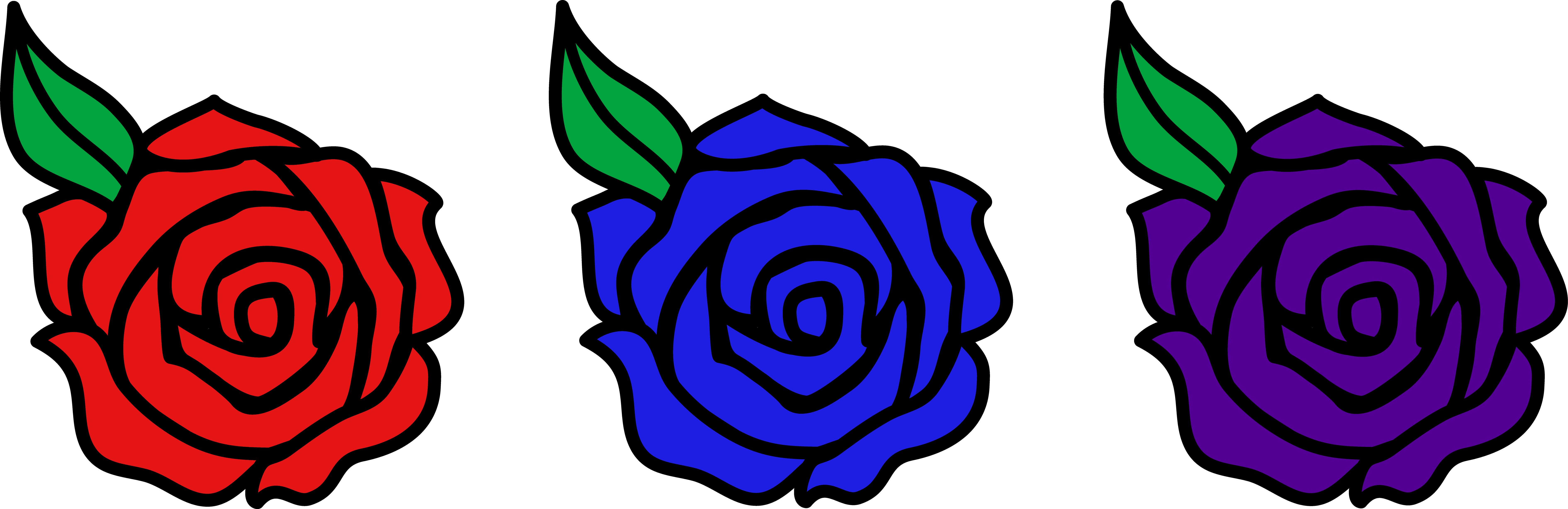 Red Rose Clipart Png Tumblr - Rose Top View Cartoon (7560x2458), Png Download