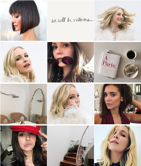 Candice Accola Candice King Nina Dobrev Random Nina - Collage (500x564), Png Download