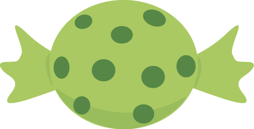 Green Halloween Candy Clip Art - Clip Art (506x257), Png Download