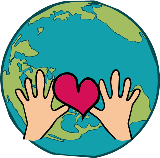 Earth Heart Clipart - Globe With Heart Clip Art (600x630), Png Download