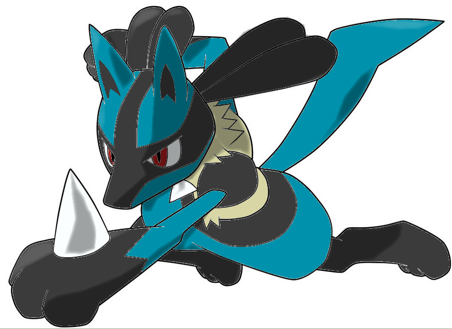 Lucario - Lucario Png (886x646), Png Download