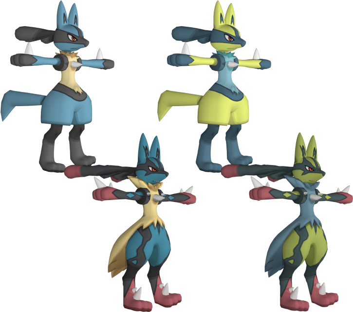 Download Zip Archive - Lucario 3d Model (750x650), Png Download