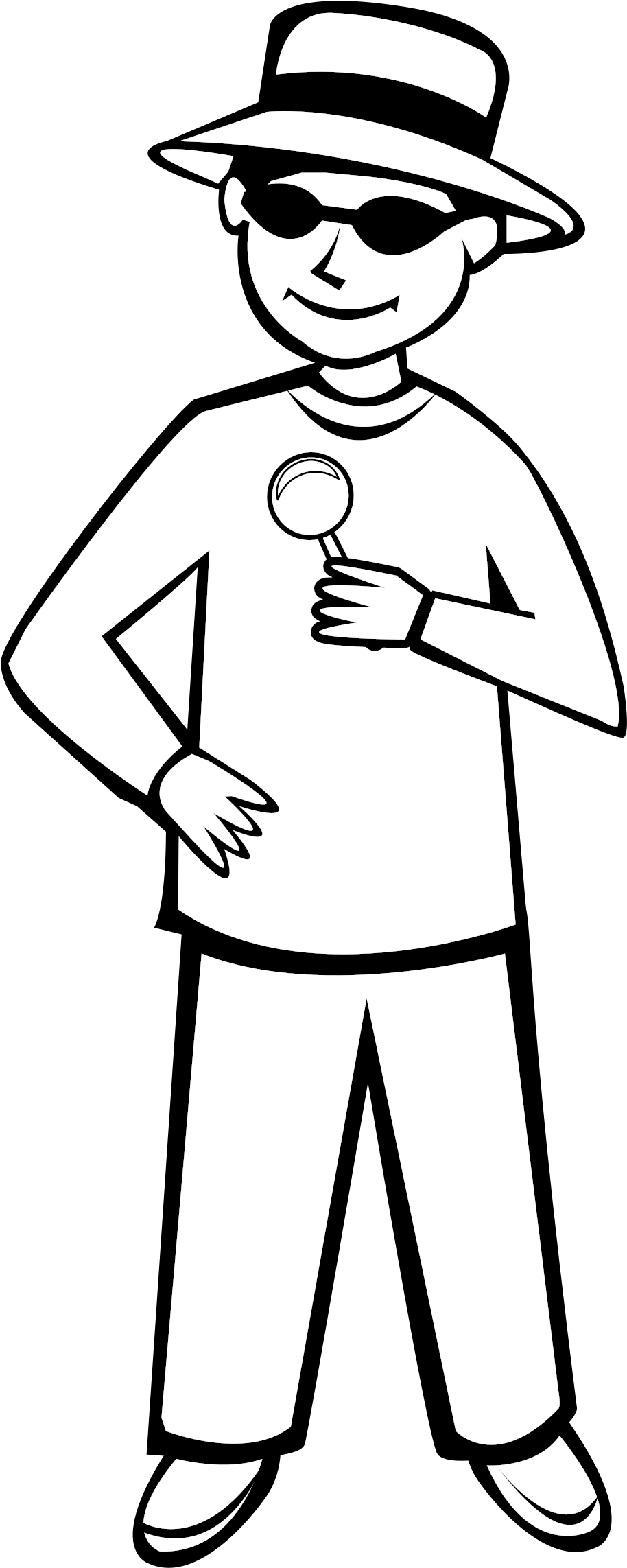 This Free Icons Png Design Of Spy Kid Outline 2 (1011x2400), Png Download