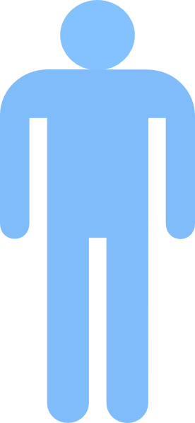 Blue Man Standing Clip Art At Clker - Clip Art (276x598), Png Download