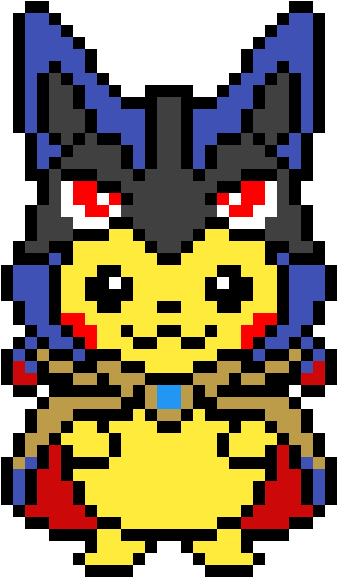 Pikachu With Lucario Hat On - Pikachu Hama (1200x1200), Png Download