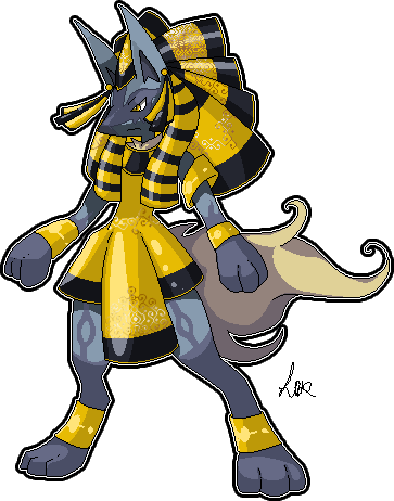 Lucario God (363x462), Png Download
