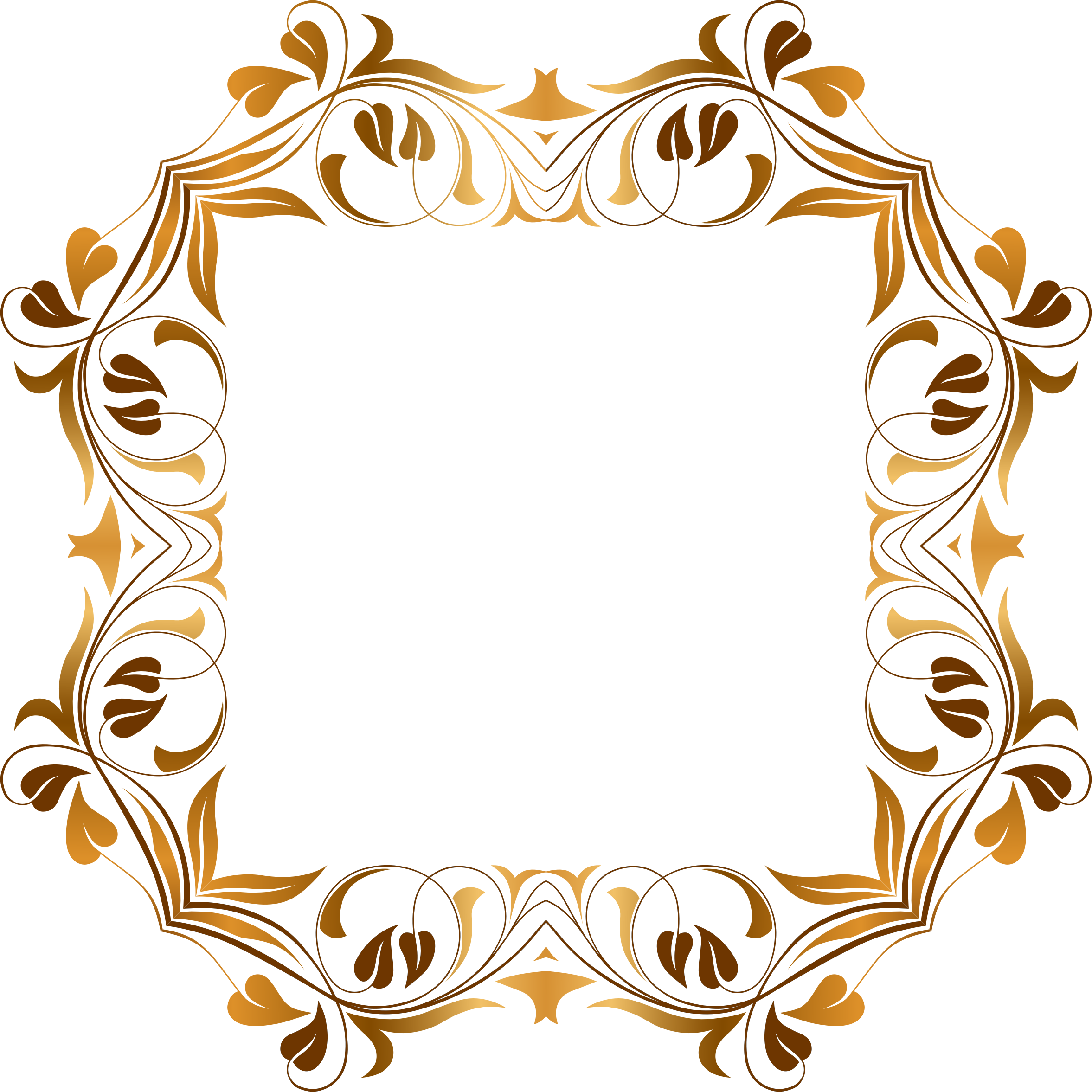 Floral Flourish By Gdj On Openclipart - Flourish Frame Png (2354x2354), Png Download