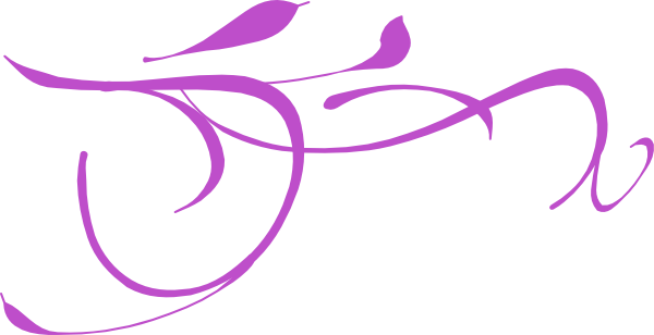 Flourish Clipart - Purple Flourish Clip Art (600x308), Png Download
