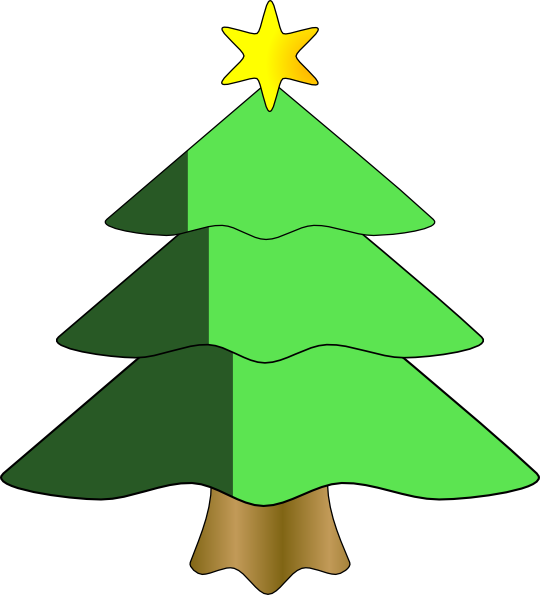 Christmas Tree Vector Png (540x595), Png Download