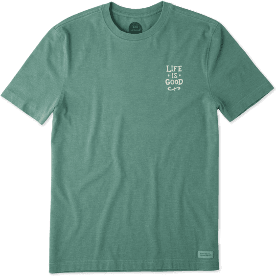 Men's Life Is Good Flourish Crusher - Happy As A Seagull With A French Fry Shirt (570x570), Png Download