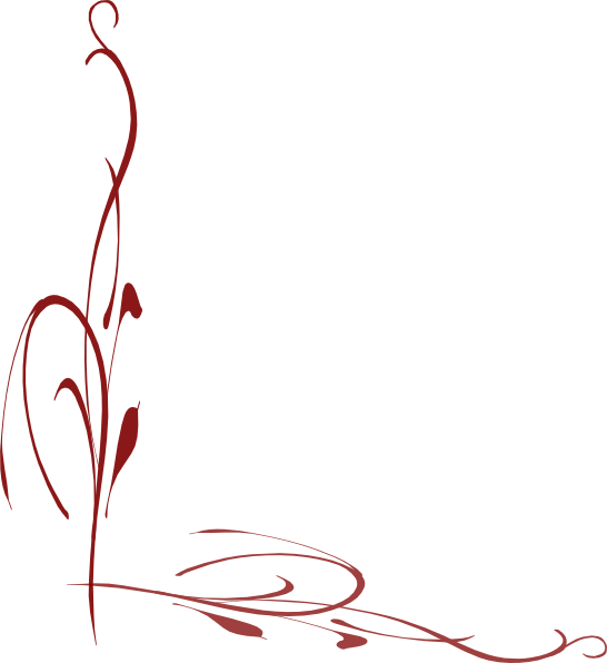Flourish Clipart Maroon - Maroon Border (546x596), Png Download