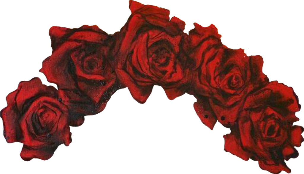 Flowercrown Flowers Flores Corona - Transparent Red Flower Crown (688x393), Png Download