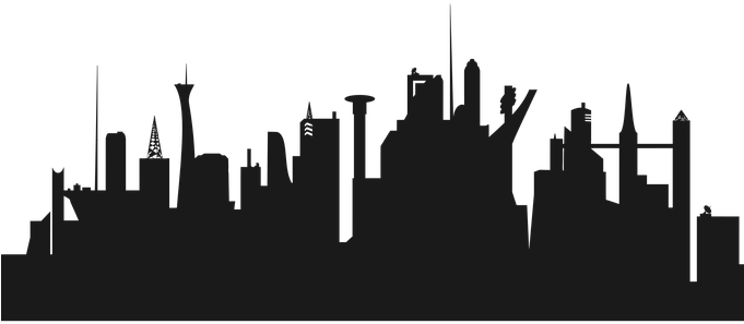 Future, Futuristic, Science Fiction - Futuristic City Skyline Silhouette (680x340), Png Download