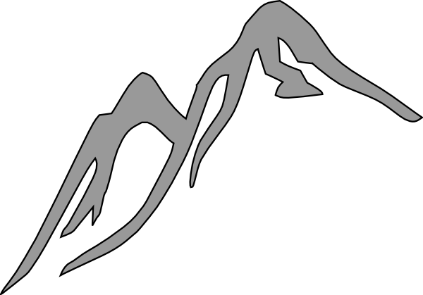 Mountains - Grey Mountain Clip Art (600x419), Png Download
