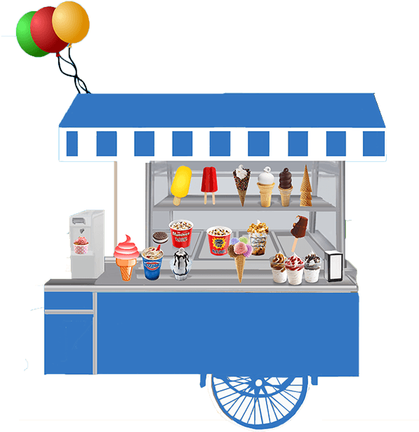Ice Cream Clipart Booth - Booth Cartoon Png Transparent (600x640), Png Download