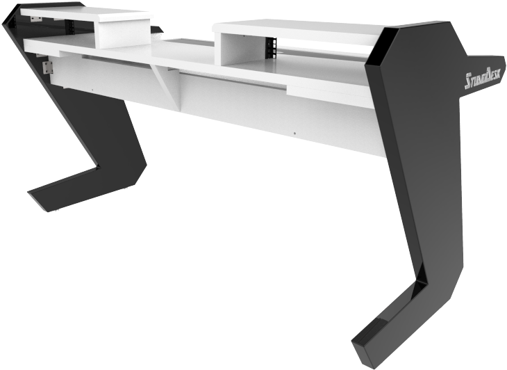 Beat Desk White - Desk (877x732), Png Download