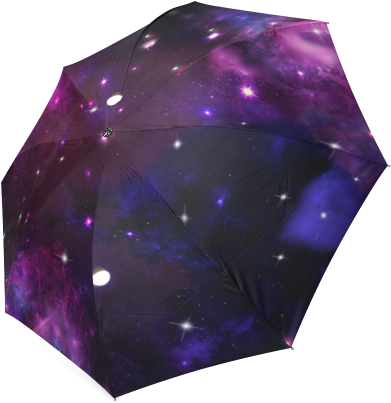 Midnight Blue Purple Galaxy Foldable Umbrella - Blue (500x500), Png Download