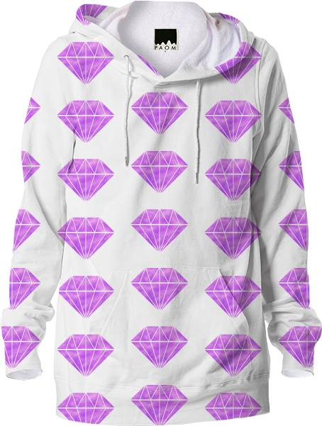 Purple Diamond Galaxy Hoodie $88 - Sweater (461x621), Png Download