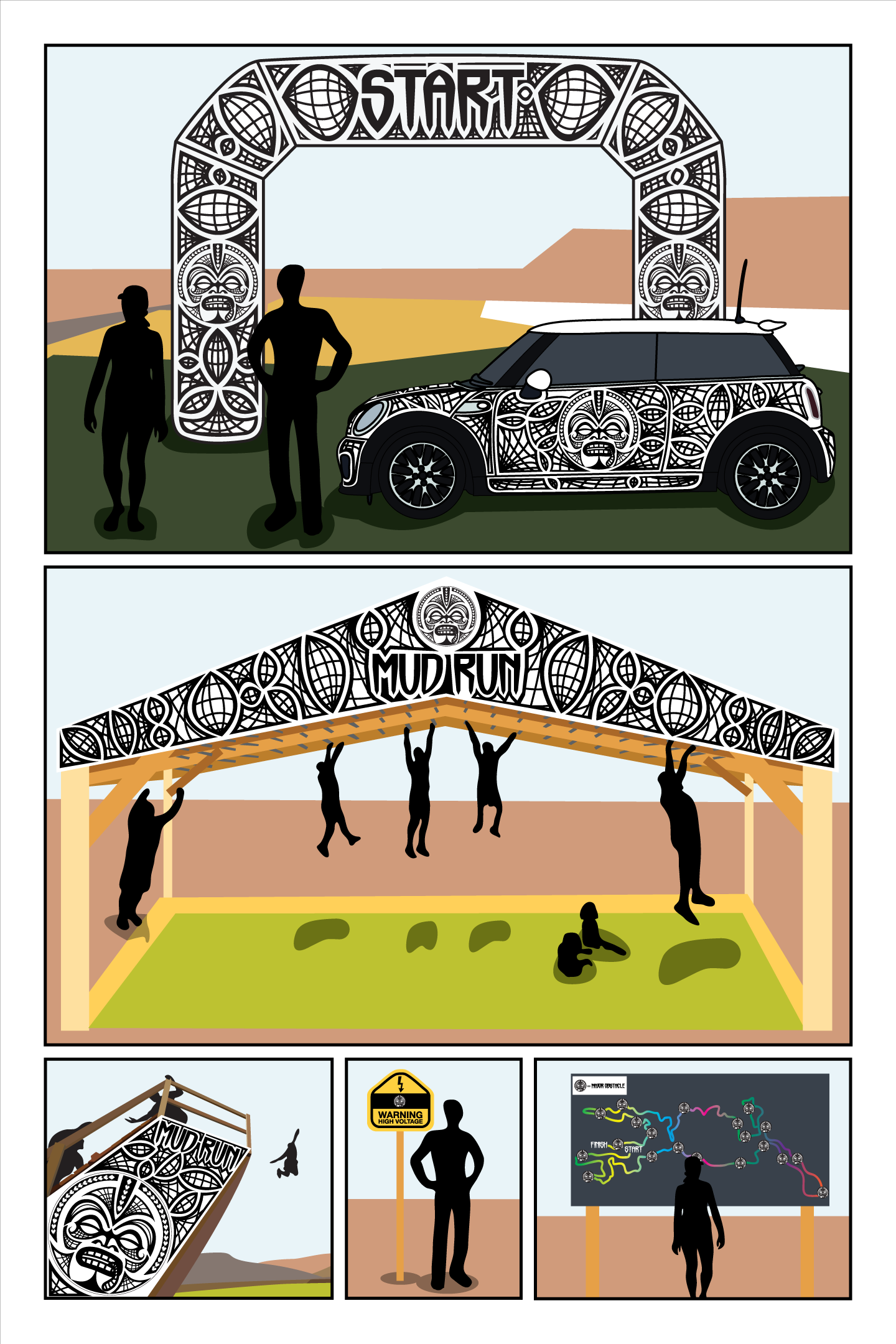 Signage Board - Cartoon (1440x2160), Png Download