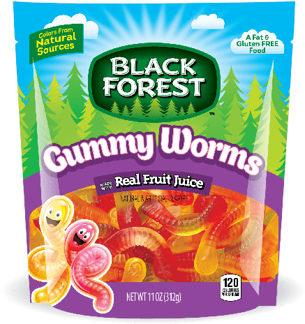 Black Forest Natural Colors Doy Gummy Worms, 11 Ounce - Black Forest Gummy Bears 6 Count 11 Oz (650x499), Png Download
