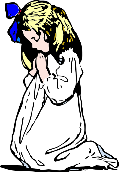Clip Art Free Download Bedtime Prayer Clipart - Thank You Prayer For Kids (400x577), Png Download
