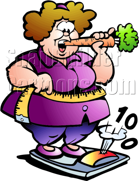 Banner Transparent Download Carrot Clipart Fat - Fat Women On Scales (600x600), Png Download