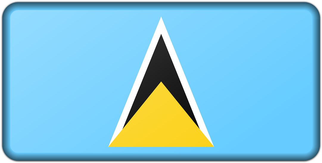 Banner Decoration Flag - Saint Lucia (1280x641), Png Download