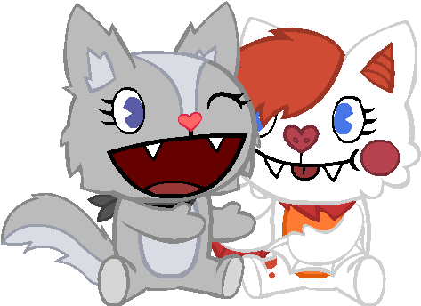 Flufby-hugs - Cartoon (529x380), Png Download