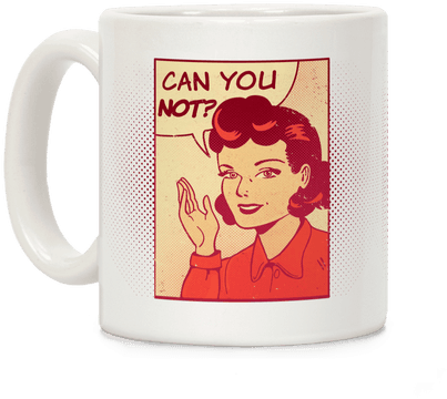 Can You Not Vintage Comic Panel Coffee Mug - Comics (403x360), Png Download