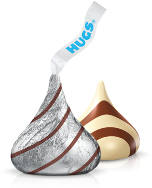 Hershey Hugs Kiss Candies - Hershey Hugs Png (318x430), Png Download