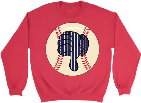 Thumbs Down T Shirt New York Pinstripe Baseball Unisex - Crew Neck (480x480), Png Download