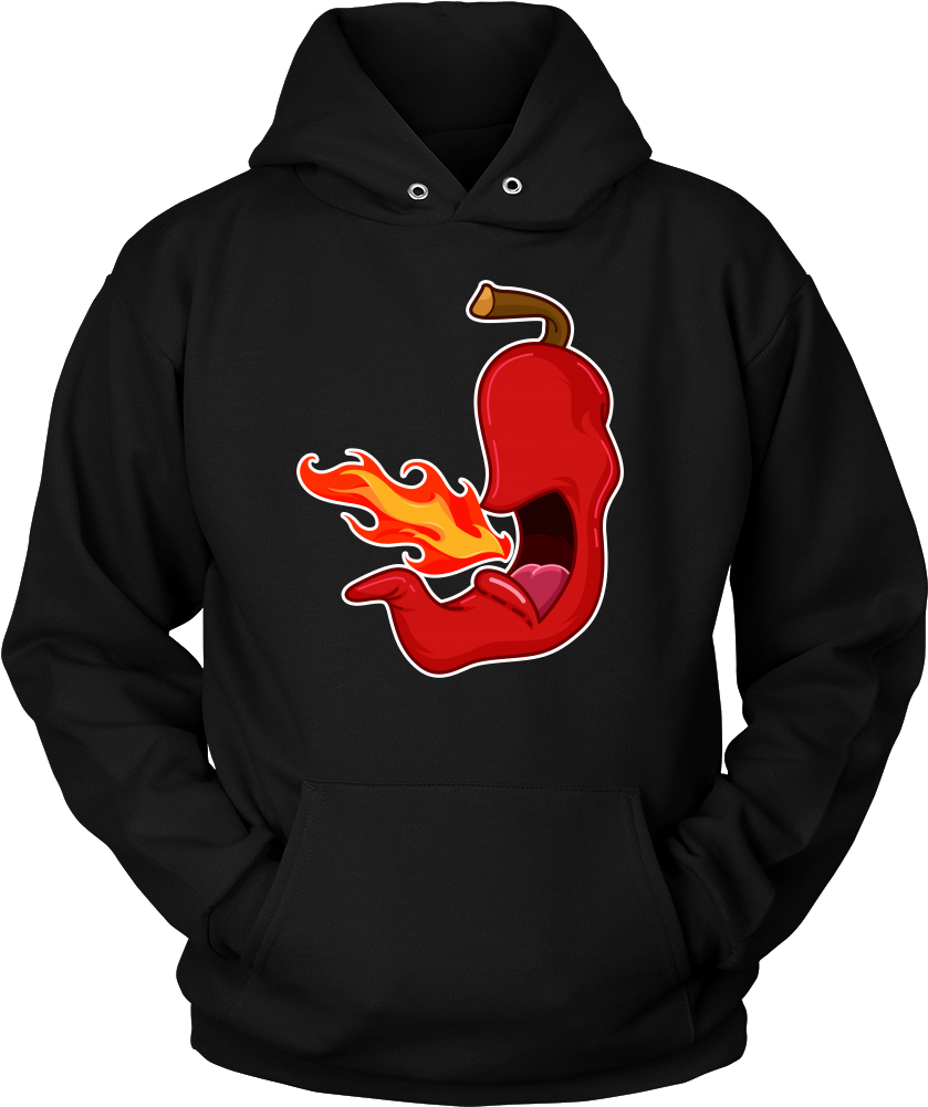 Chili Pepper Breathing Fire, Funny Hot Food Sauce Hoodie - Don't Always Enjoy Being A Retired Nurse (1000x1000), Png Download