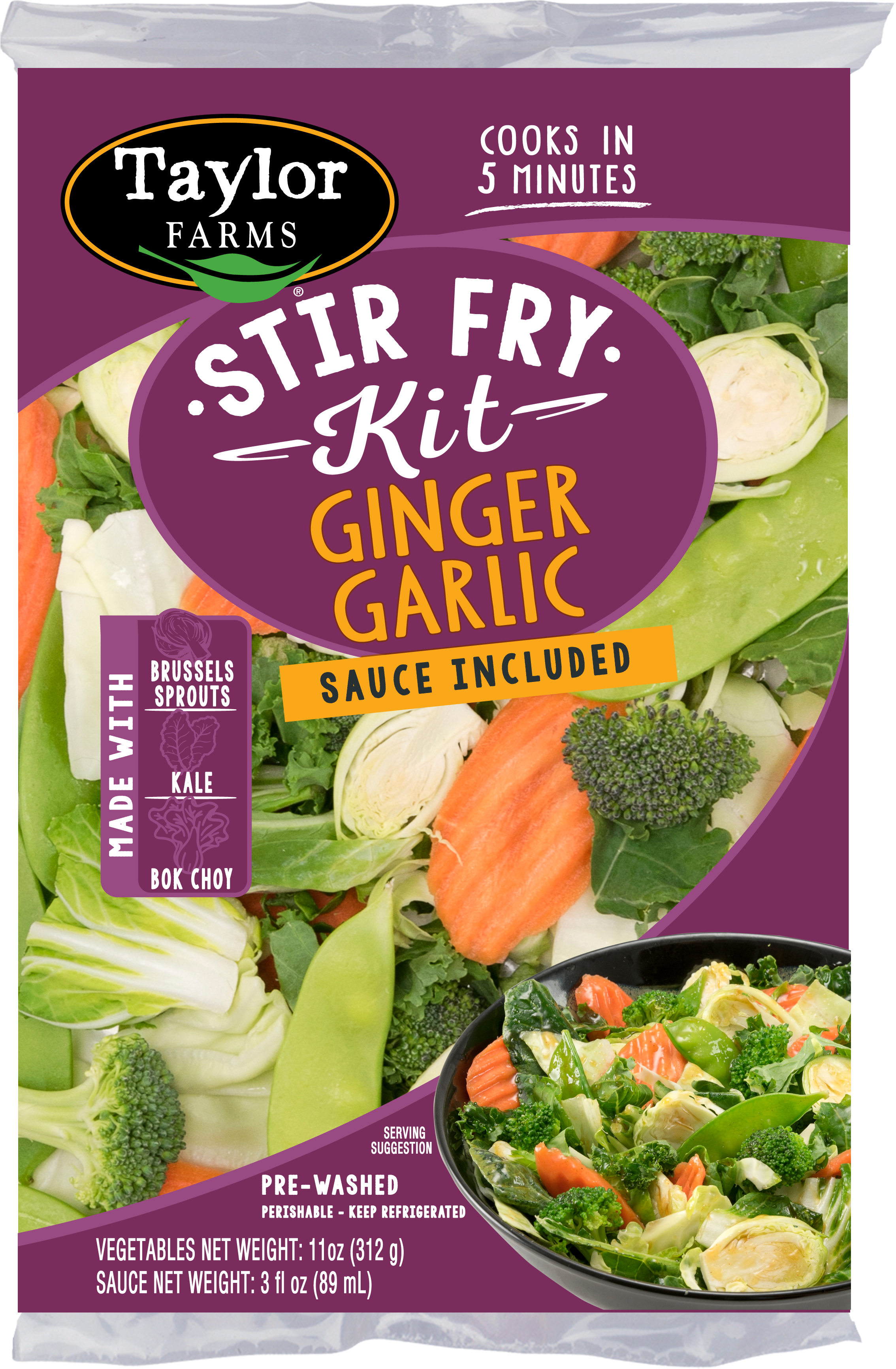 Taylor Farms Stir Fry Kit (2397x3672), Png Download