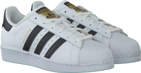 Adidas White Adidas Sneakers Superstar J Boys' Sneakers - Adidas Superstar 80s White Navy Red (500x500), Png Download