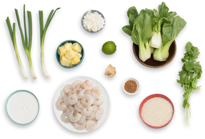 Chinese Five-spice Shrimpwith Pineapple, Bok Choy & - Chinese Ingredients Png (700x477), Png Download