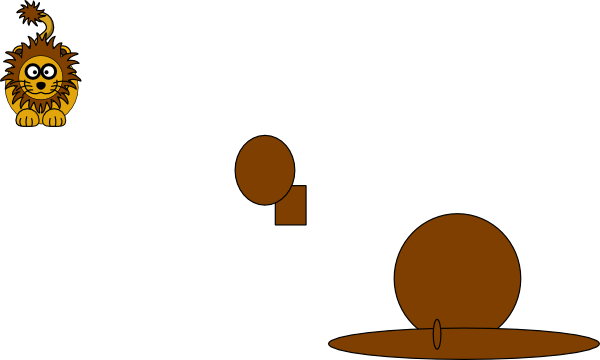 Brown Lion Svg Clip Arts 600 X 360 Px (600x360), Png Download