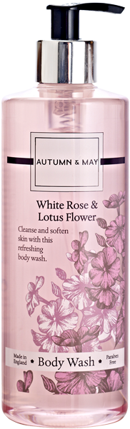 White Rose & Lotus Flower Body Wash - Lotus Flower Body Wash (264x600), Png Download