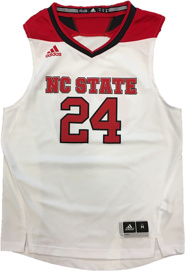 Nc State Wolfpack Adidas® Youth White Replica - All White Basketball Jersey (975x975), Png Download
