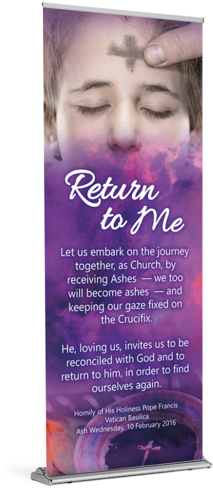 Ash Wednesday Return To Me Banner - Realy (1024x1024), Png Download