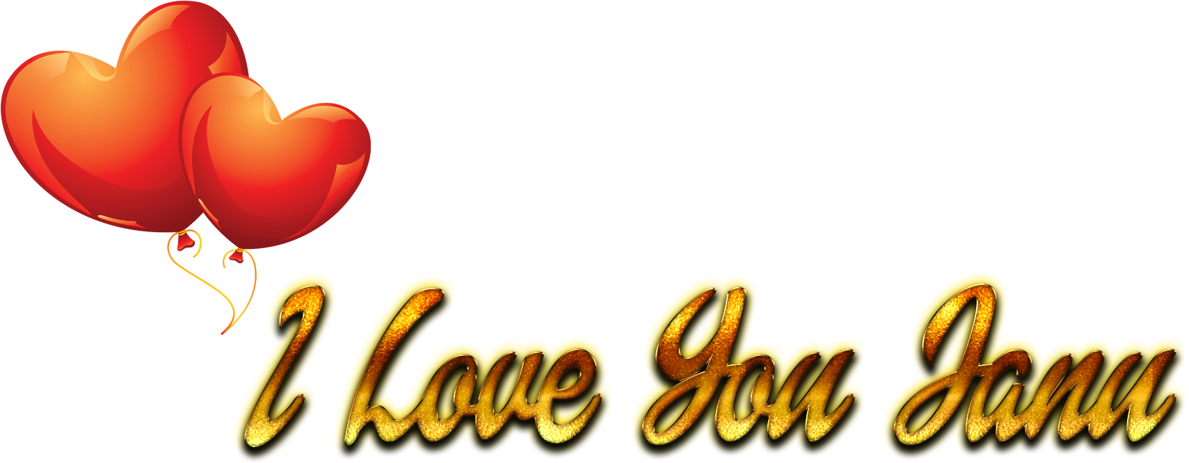 Love U Janu With Heart (1920x1200), Png Download