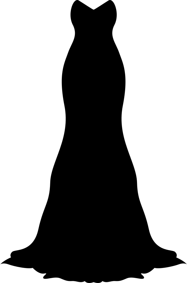 Long Black Gown Comments - Icon (647x980), Png Download