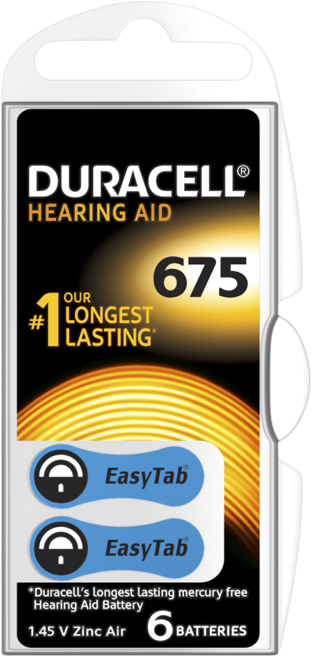Hearing Aid Batteries - Duracell Pil 675 (1000x1000), Png Download