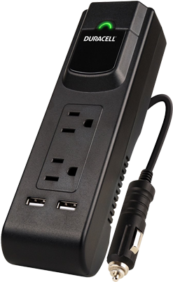 Duracell Drinvps175 Inverter, 175 Watt, Powerstrip - Duracell 175-watt Portable Power Inverter (400x400), Png Download