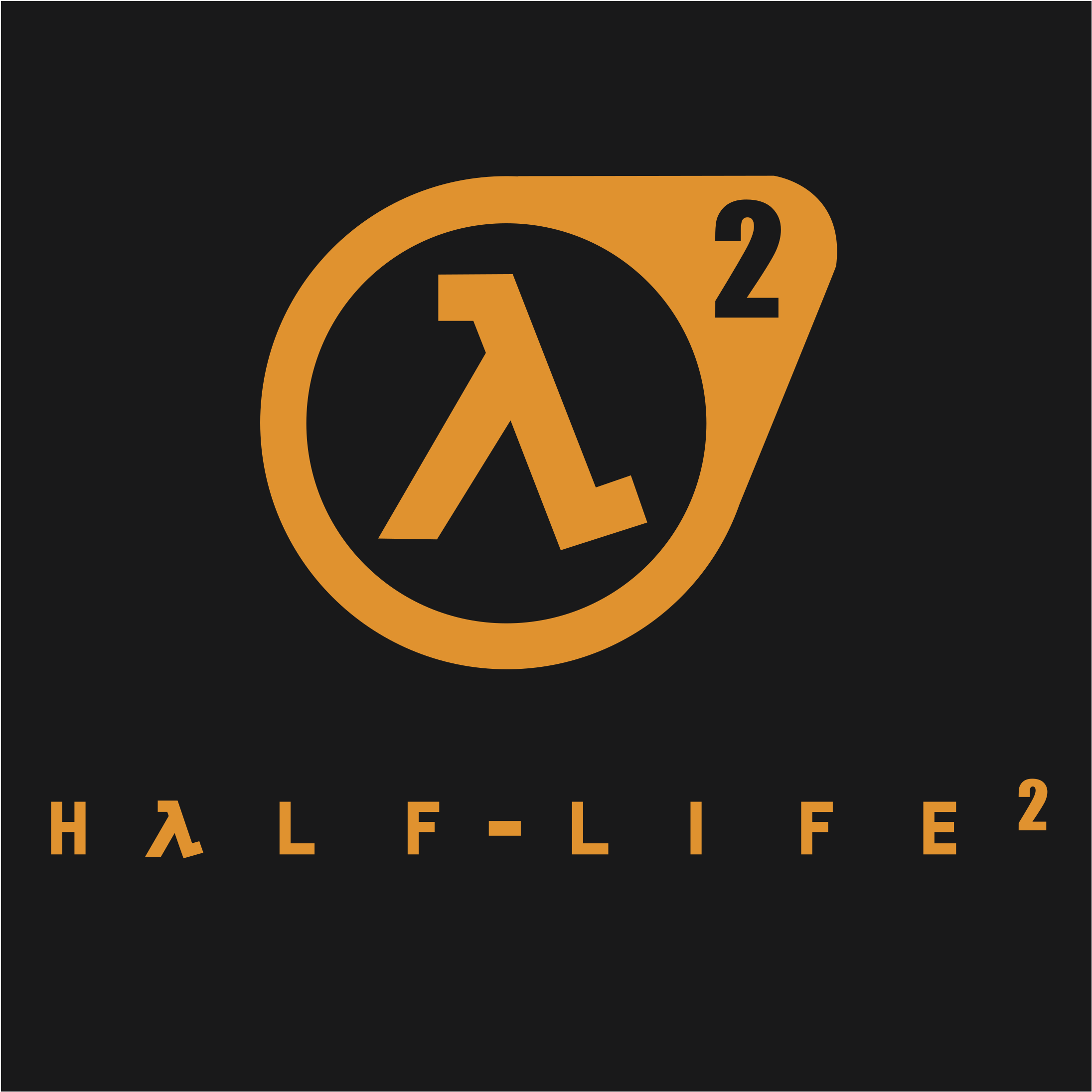 Half Life 2 Logo Png Transparent - Half Life 2 Title (2400x2400), Png Download