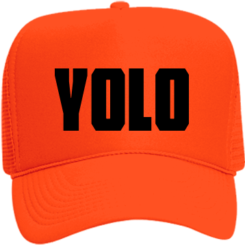 Custom Heat Pressed Neon Trucker Hat Otto Cap 55 - Yolo Cap Png (428x400), Png Download