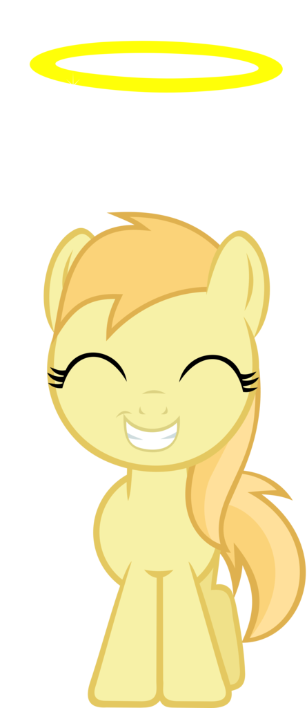 Lumorn, Halo, Noi, Safe, Simple Background, Solo, Transparent - Angel Smile (445x1024), Png Download