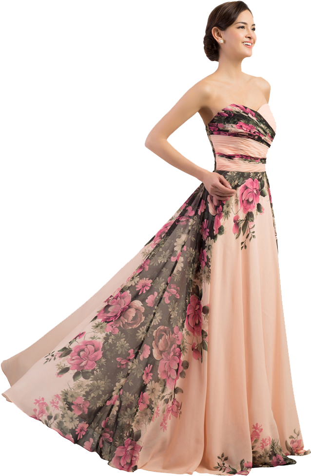 Beautiful Long Dress (1000x1000), Png Download