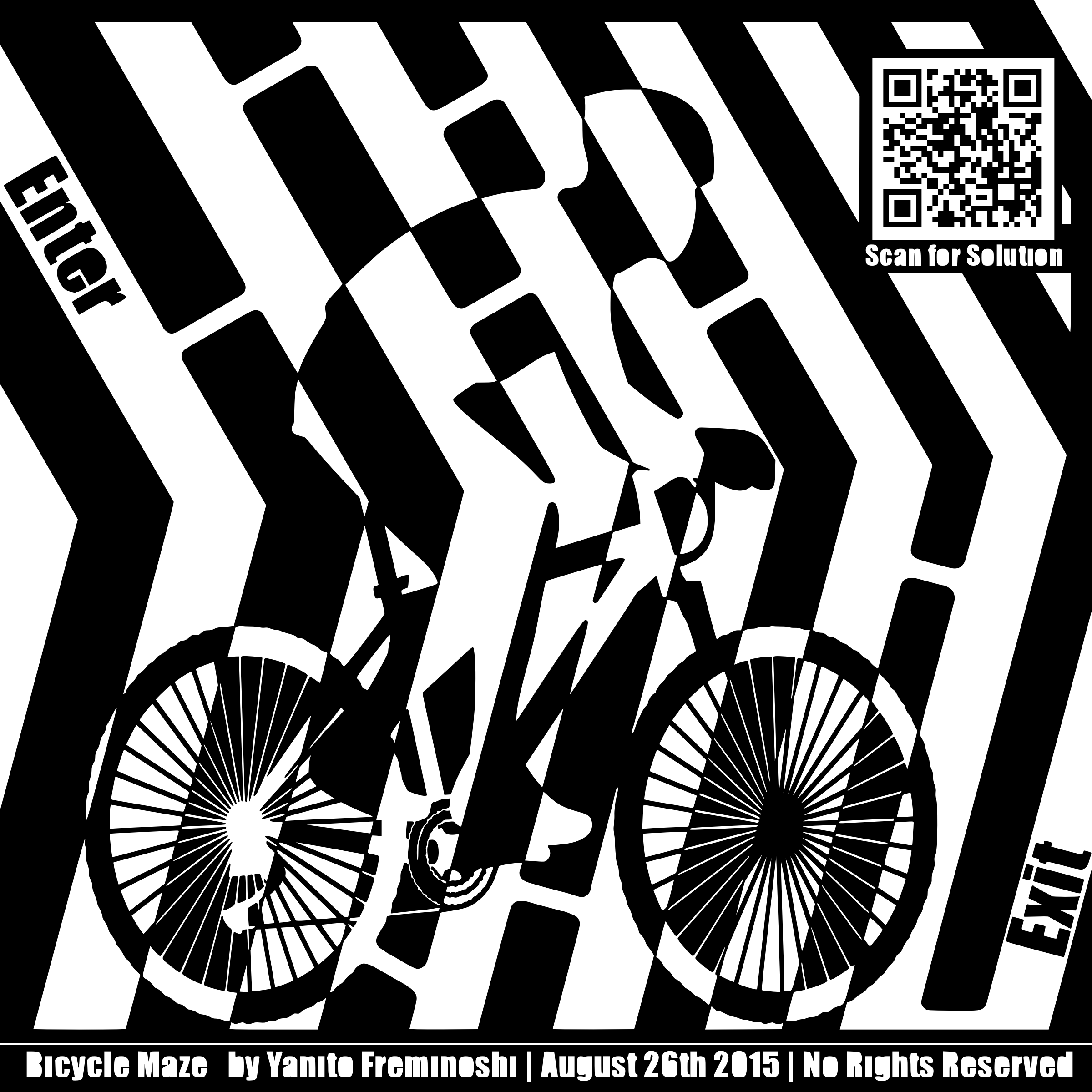 This Free Icons Png Design Of Maze Of Man Riding Bicycle (2400x2400), Png Download
