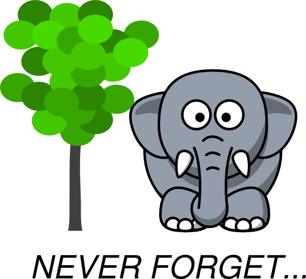 Elephant Never Forgets Clipart (600x547), Png Download